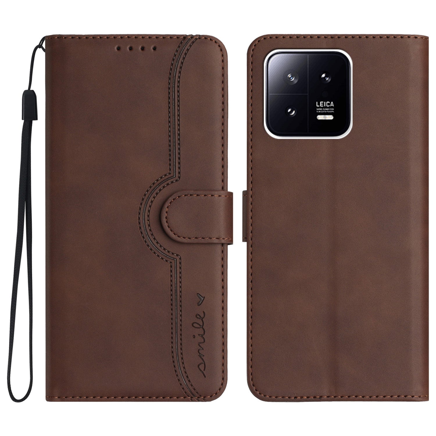 YX003 For Xiaomi 13 Pro 5G Leather Wallet Full Protection Shell Imprinted Phone Case with Stand