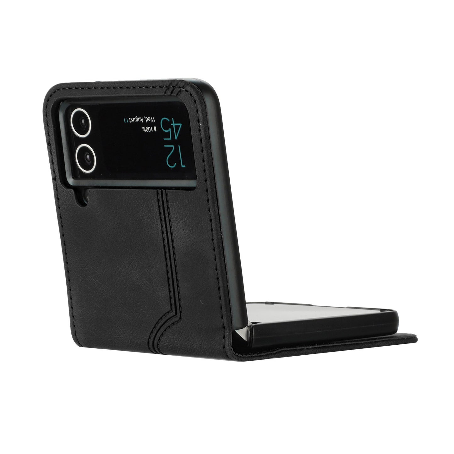 YX0030 Folding Phone Case for Samsung Galaxy Z Flip3 5G , PU Leather Imprinted Pattern Slim Cover