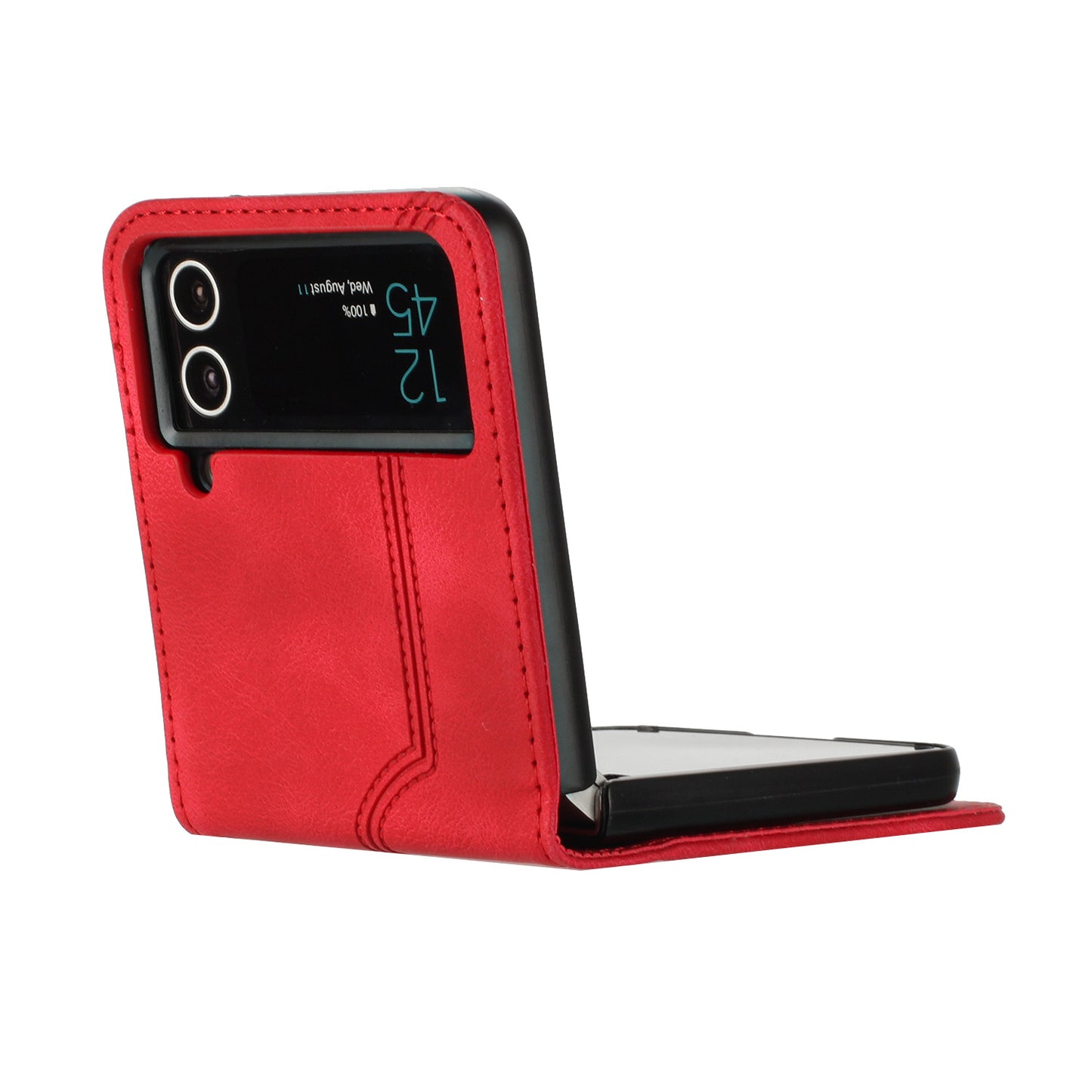 YX0030 Folding Phone Case for Samsung Galaxy Z Flip3 5G , PU Leather Imprinted Pattern Slim Cover