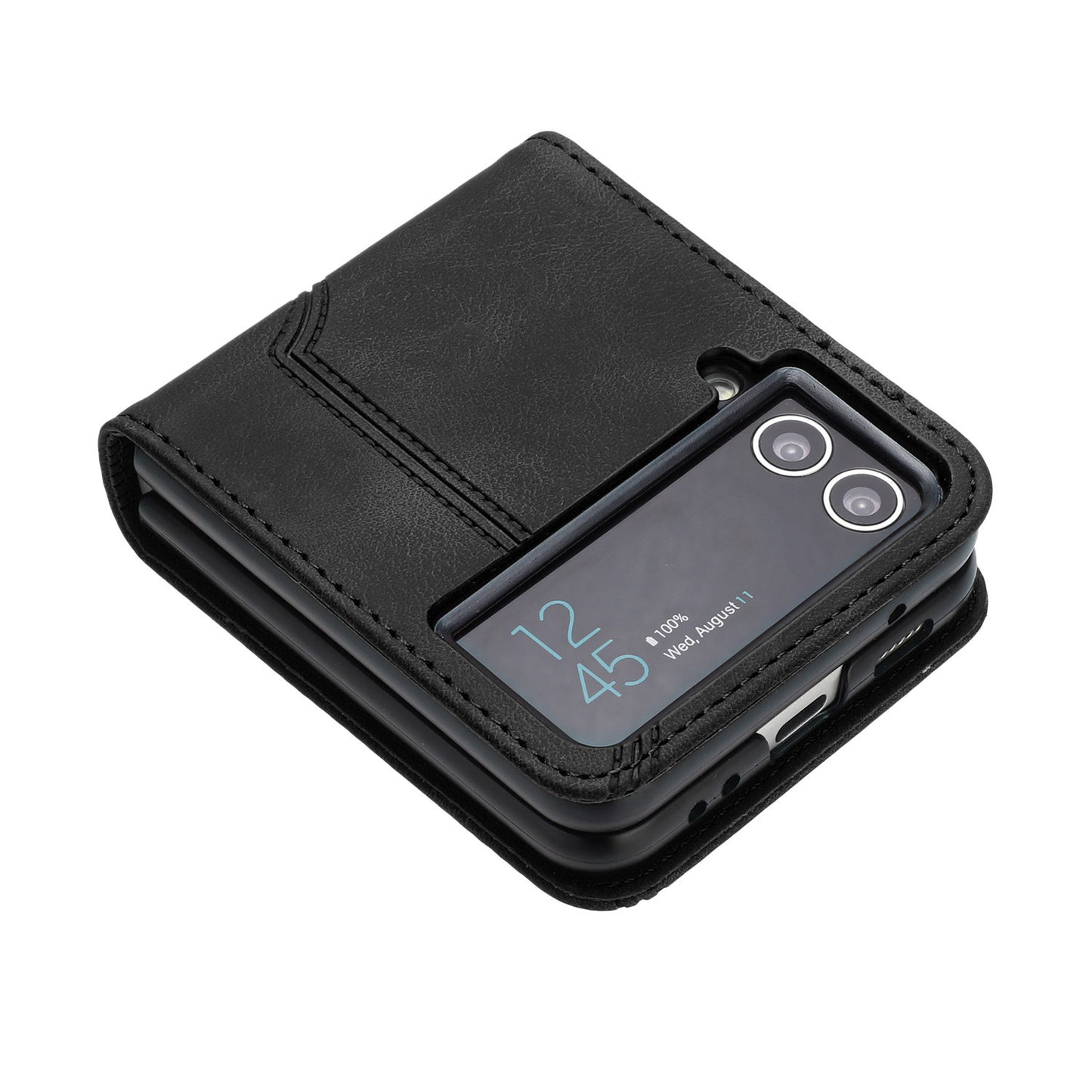 YX0030 Leather Cover for Samsung Galaxy Z Flip4 5G , Imprinted Pattern Slim Fit Protective Phone Case