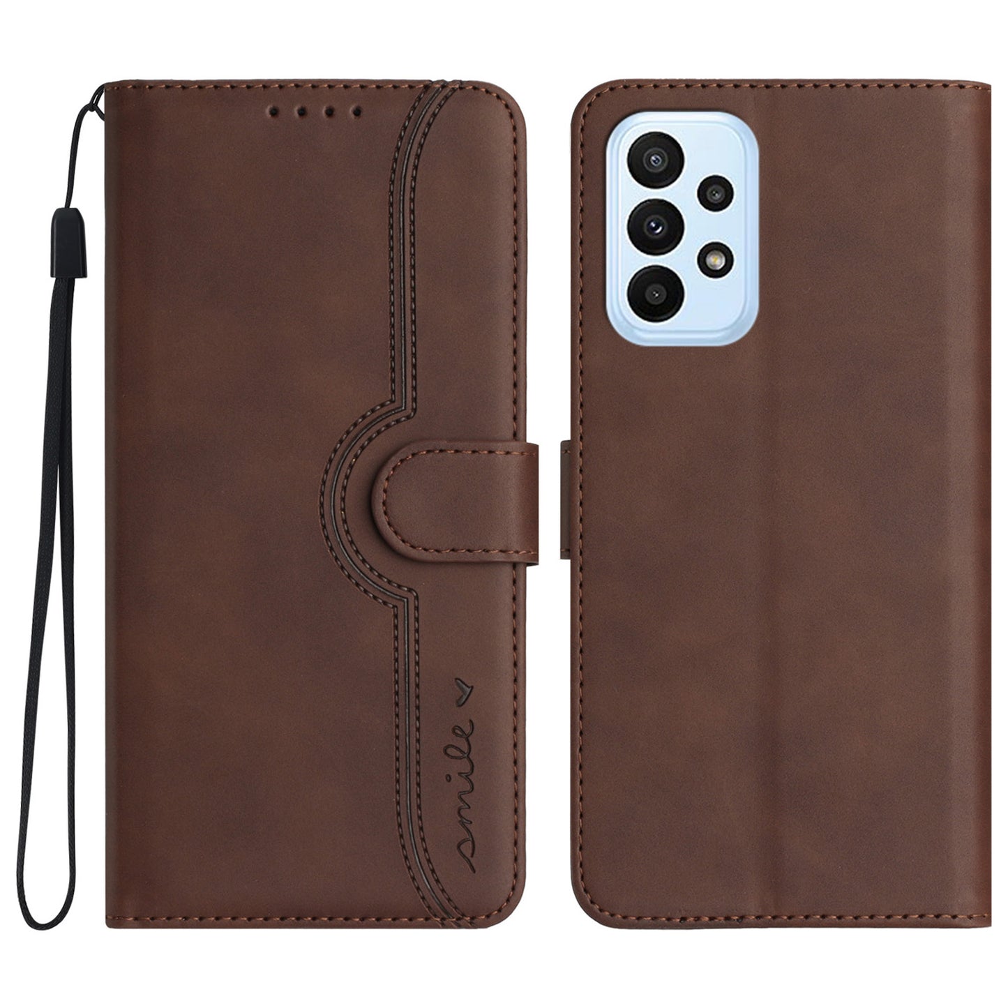 YX0030 Flip Phone Cover for Samsung Galaxy A53 5G , PU Leather Imprinted Pattern Stand Wallet Case