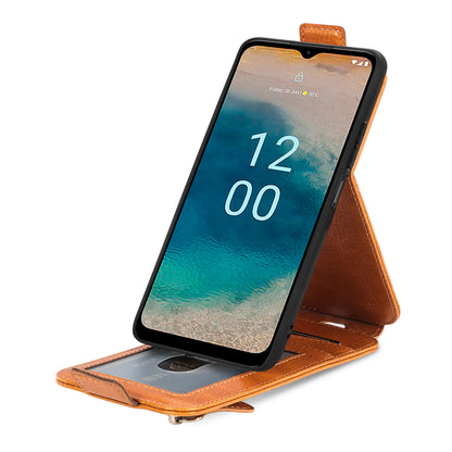For Nokia G22 Phone Cover PU Leather Stand Wallet Vertical Flip Protective Phone Case