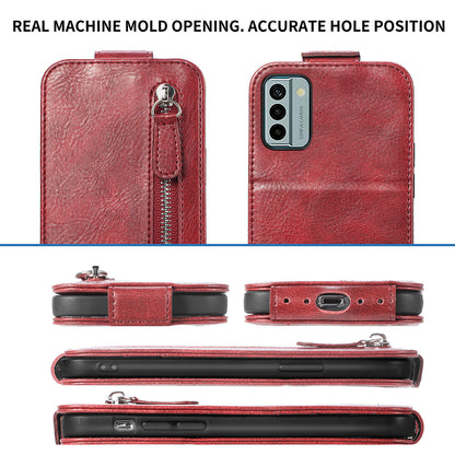 For Nokia G22 Phone Cover PU Leather Stand Wallet Vertical Flip Protective Phone Case