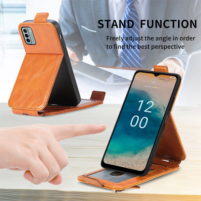 For Nokia G22 Phone Cover PU Leather Stand Wallet Vertical Flip Protective Phone Case