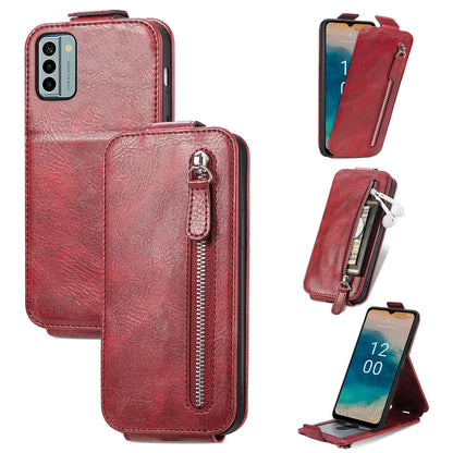 For Nokia G22 Phone Cover PU Leather Stand Wallet Vertical Flip Protective Phone Case