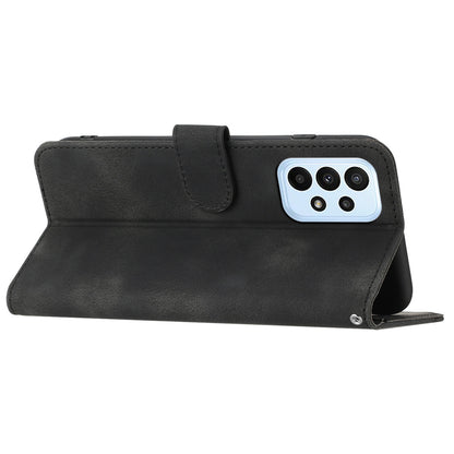 YX0030 Shockproof Wallet Case for Samsung Galaxy A73 5G Imprinted Pattern Phone Case PU Leather Flip Cover