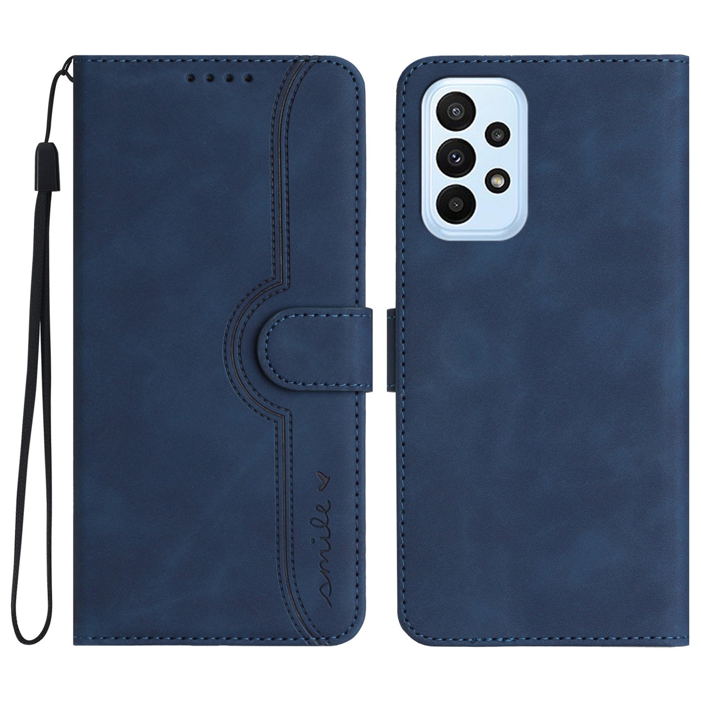 YX0030 Shockproof Wallet Case for Samsung Galaxy A73 5G Imprinted Pattern Phone Case PU Leather Flip Cover