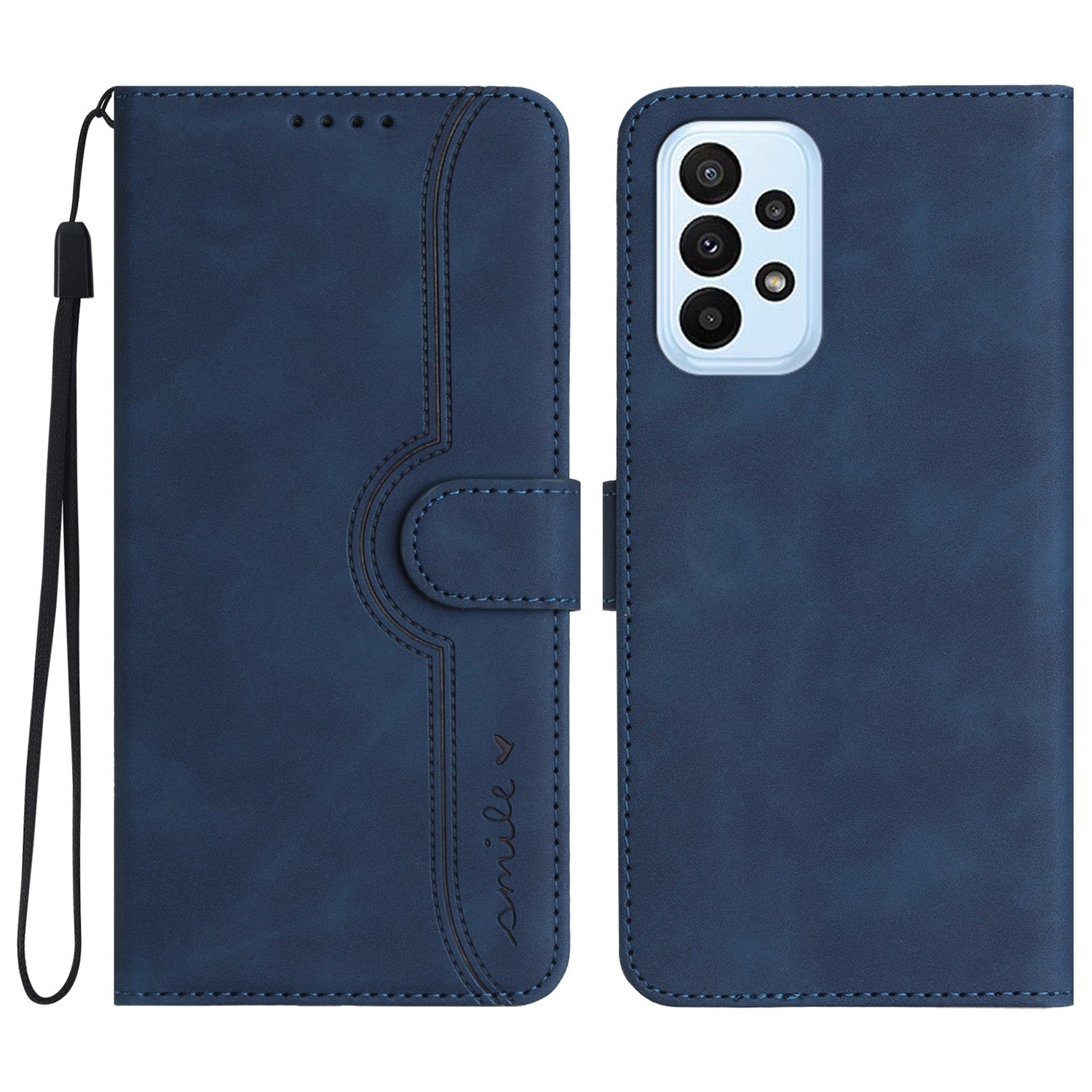 YX0030 Shockproof Wallet Case for Samsung Galaxy A73 5G Imprinted Pattern Phone Case PU Leather Flip Cover