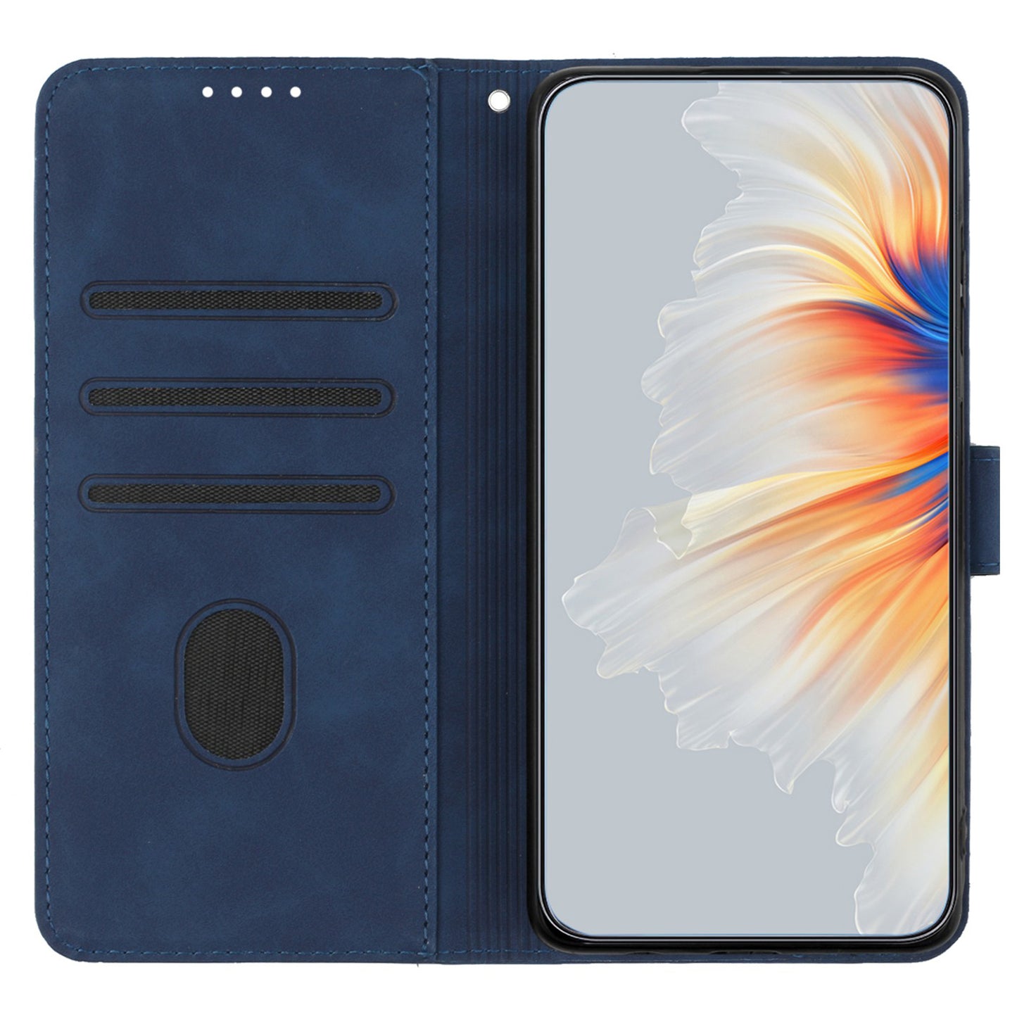 YX0030 Shockproof Wallet Case for Samsung Galaxy A73 5G Imprinted Pattern Phone Case PU Leather Flip Cover