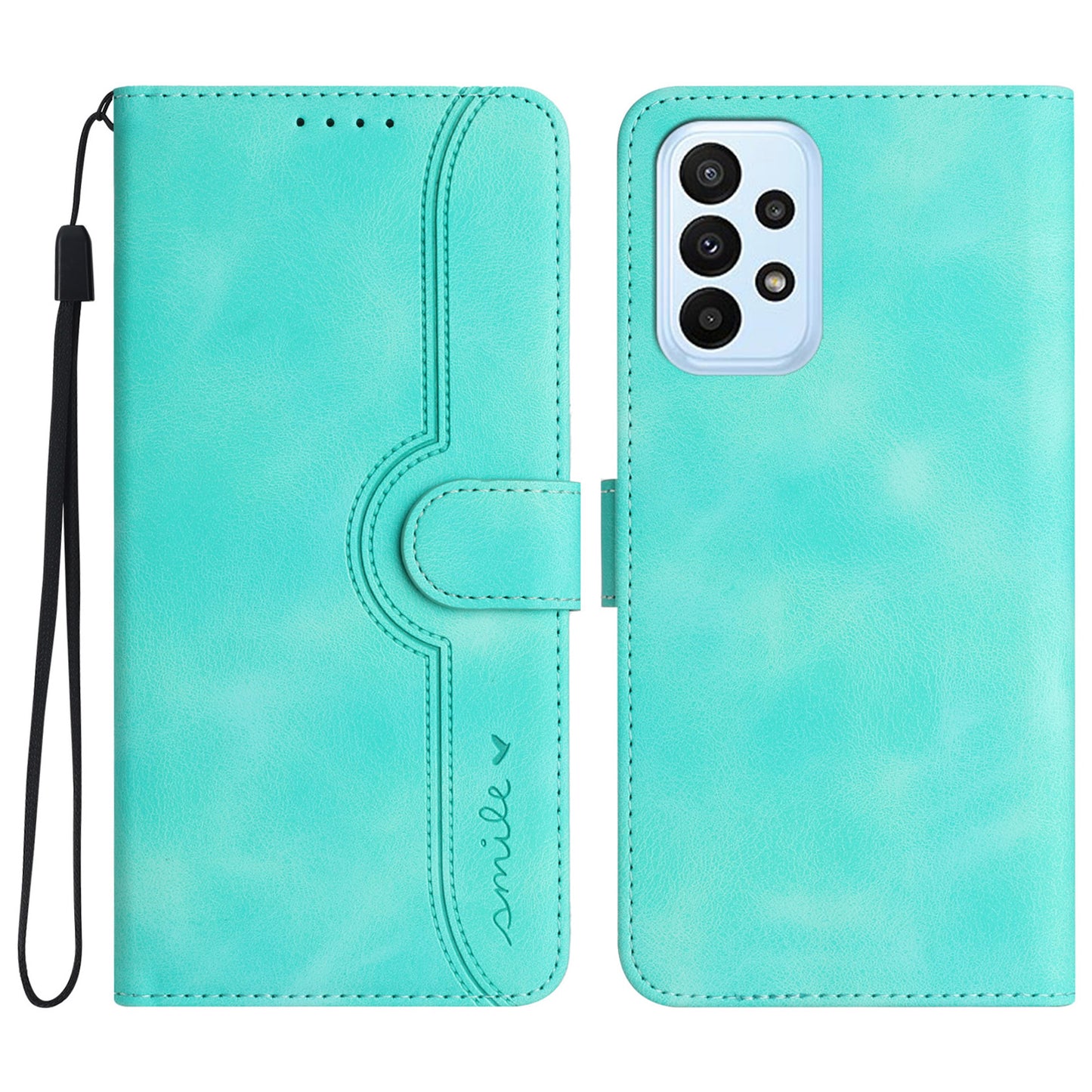 YX0030 Shockproof Wallet Case for Samsung Galaxy A73 5G Imprinted Pattern Phone Case PU Leather Flip Cover