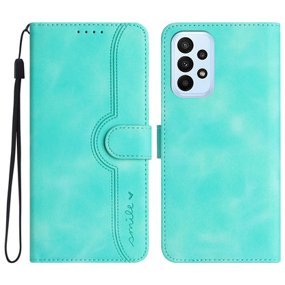 YX0030 Shockproof Wallet Case for Samsung Galaxy A73 5G Imprinted Pattern Phone Case PU Leather Flip Cover