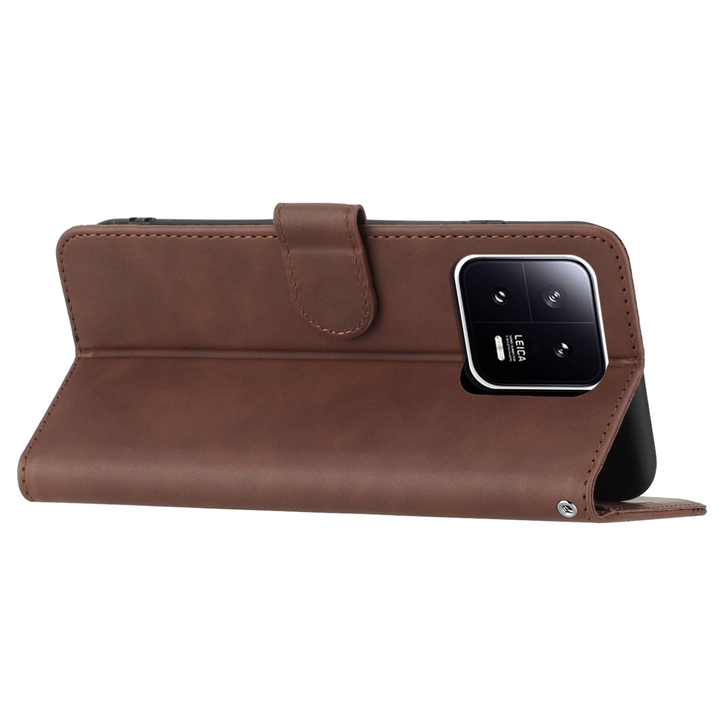 YX0030 PU Leather Flip Cover for Xiaomi 13 Shockproof Wallet Phone Case Imprinted Pattern Anti-Drop Phone Shell