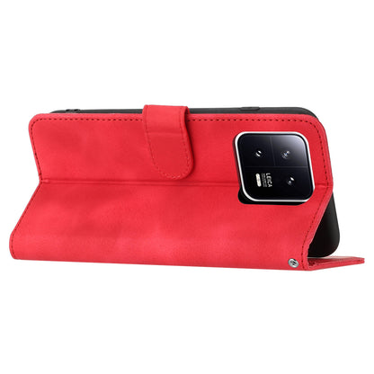 YX0030 PU Leather Flip Cover for Xiaomi 13 Shockproof Wallet Phone Case Imprinted Pattern Anti-Drop Phone Shell