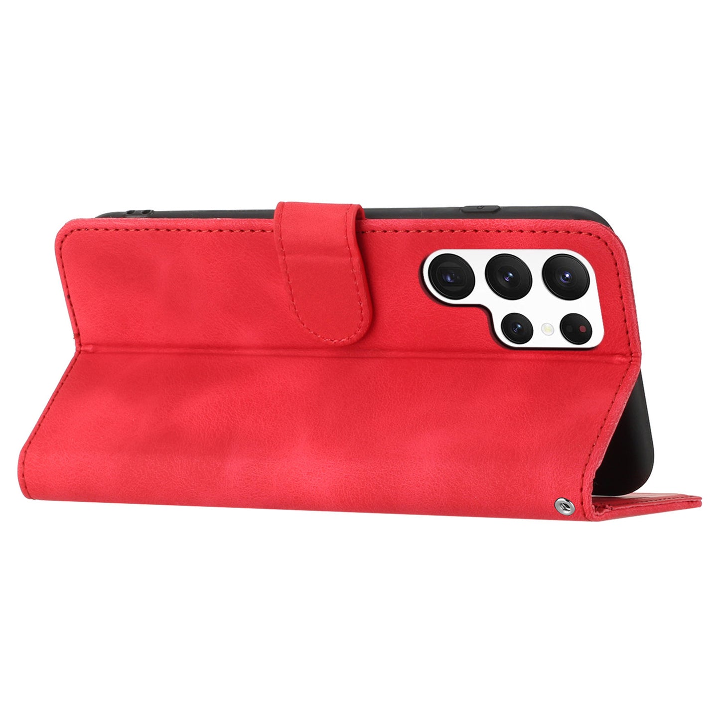 YX0030 Wallet Phone Case for Samsung Galaxy S23 Ultra Imprinted Pattern PU Leather Flip Cover Anti-Shock Phone Shell