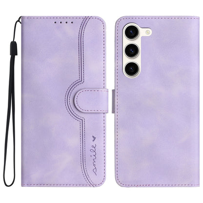 YX003 For Samsung Galaxy S23 PU Leather Shell Imprinted Pattern Wallet Stand Phone Case