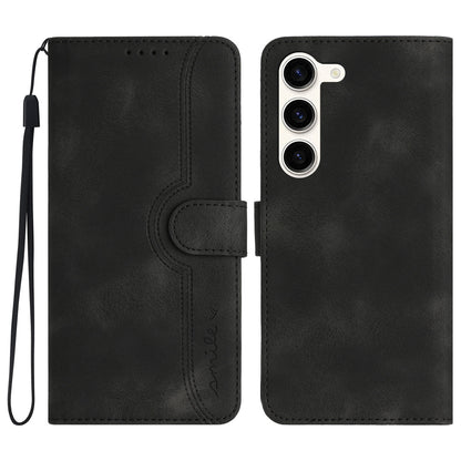 YX003 For Samsung Galaxy S23 PU Leather Shell Imprinted Pattern Wallet Stand Phone Case