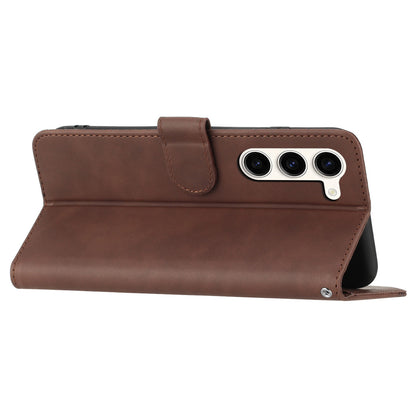 YX003 For Samsung Galaxy S23 PU Leather Shell Imprinted Pattern Wallet Stand Phone Case