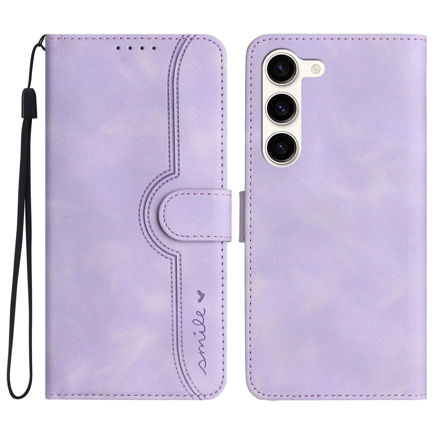 YX003 For Samsung Galaxy S23+ Imprinted Leather Cover Phone Wallet Case with Stand