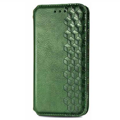 For Nokia C32 Anti-Scratch Phone Shell Case Rhombus Imprint Shockproof Leather Wallet Stand Cover