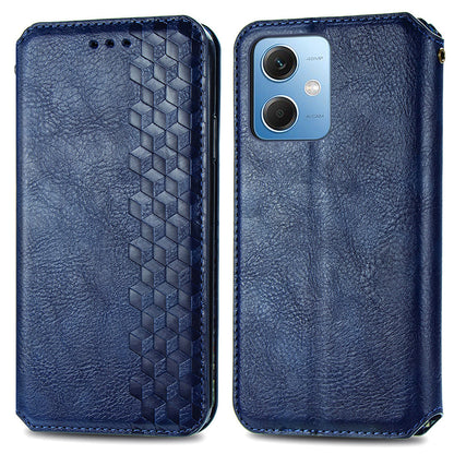 For Xiaomi Poco X5 5G / Redmi Note 12 5G (Global) / (China) / (India) Phone Cover Rhombus Imprint Stand Leather Wallet Case