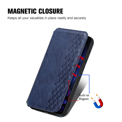 For Xiaomi Poco X5 5G / Redmi Note 12 5G (Global) / (China) / (India) Phone Cover Rhombus Imprint Stand Leather Wallet Case