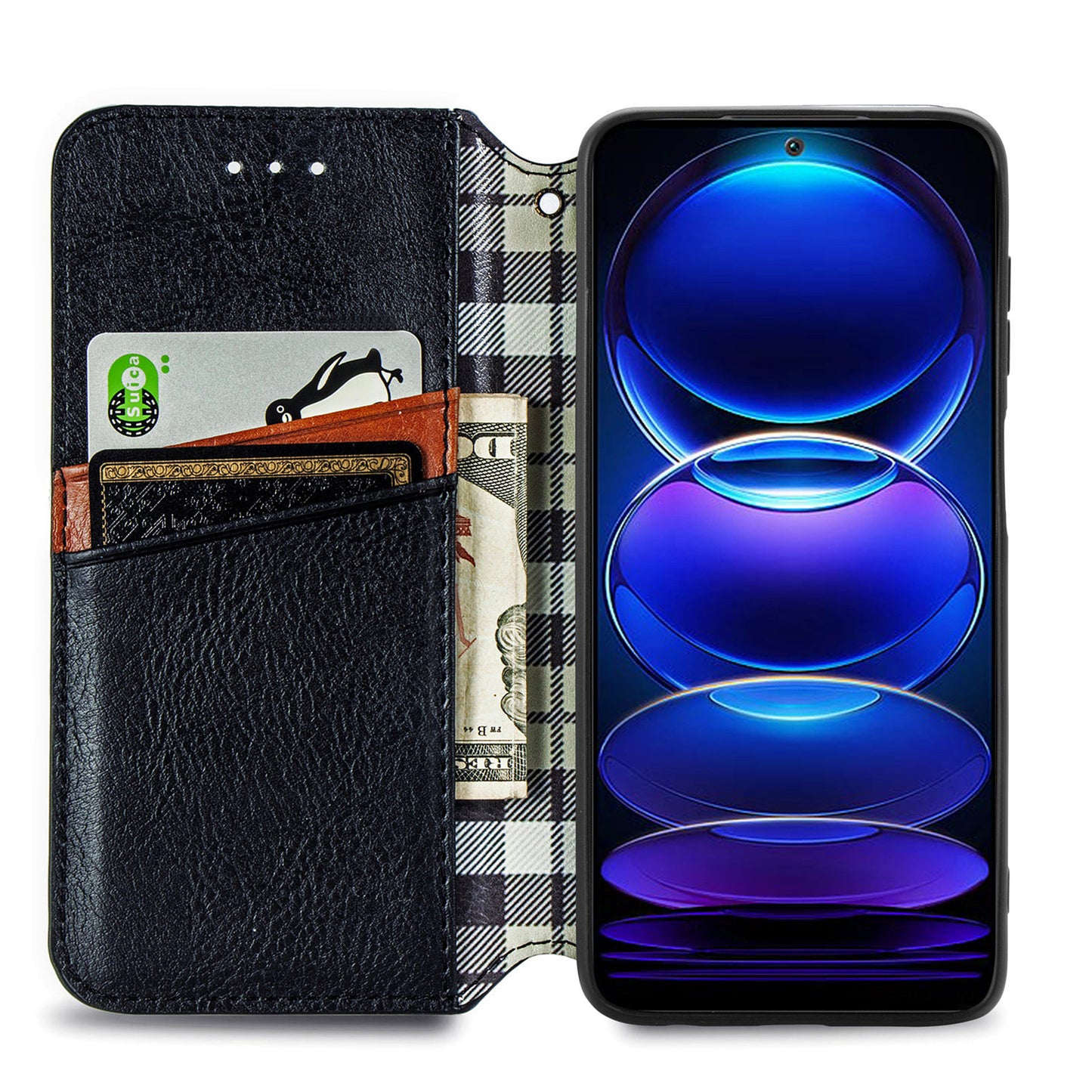 For Xiaomi Poco X5 5G / Redmi Note 12 5G (Global) / (China) / (India) Phone Cover Rhombus Imprint Stand Leather Wallet Case