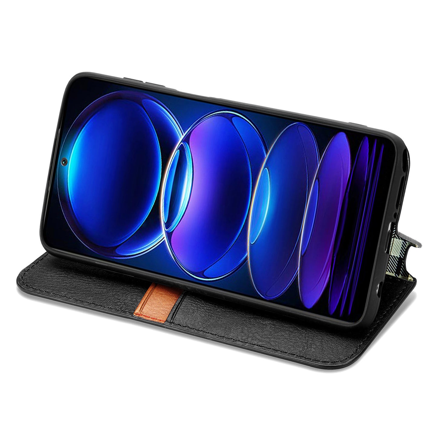 For Xiaomi Poco X5 5G / Redmi Note 12 5G (Global) / (China) / (India) Phone Cover Rhombus Imprint Stand Leather Wallet Case