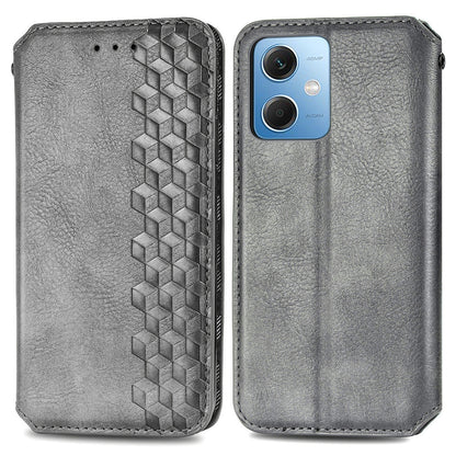 For Xiaomi Poco X5 5G / Redmi Note 12 5G (Global) / (China) / (India) Phone Cover Rhombus Imprint Stand Leather Wallet Case