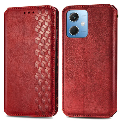 For Xiaomi Poco X5 5G / Redmi Note 12 5G (Global) / (China) / (India) Phone Cover Rhombus Imprint Stand Leather Wallet Case