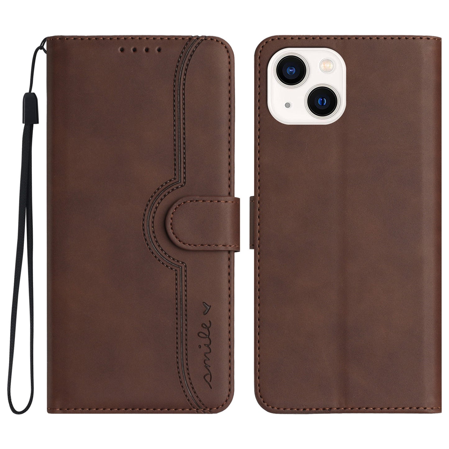 YX003 For iPhone 13 mini Anti-Scratch PU Leather Stand Phone Case Imprinted Wallet Flip Cover