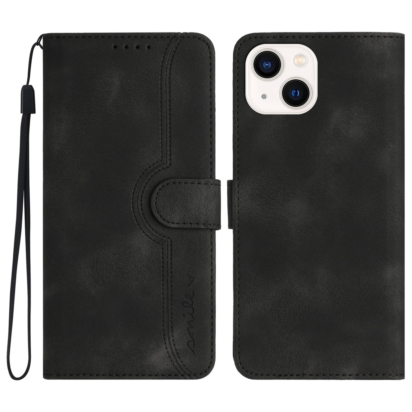 YX003 For iPhone 13 / 14 Cell Phone Case Imprinted Pattern PU Leather Stand Multifunction Wallet Flip Cover