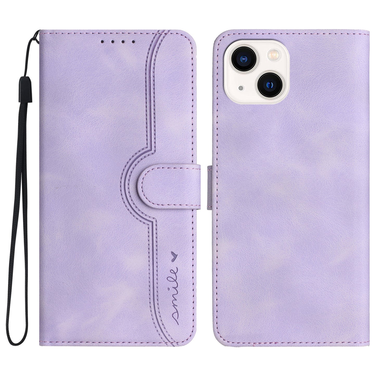 YX003 For iPhone 13 / 14 Cell Phone Case Imprinted Pattern PU Leather Stand Multifunction Wallet Flip Cover