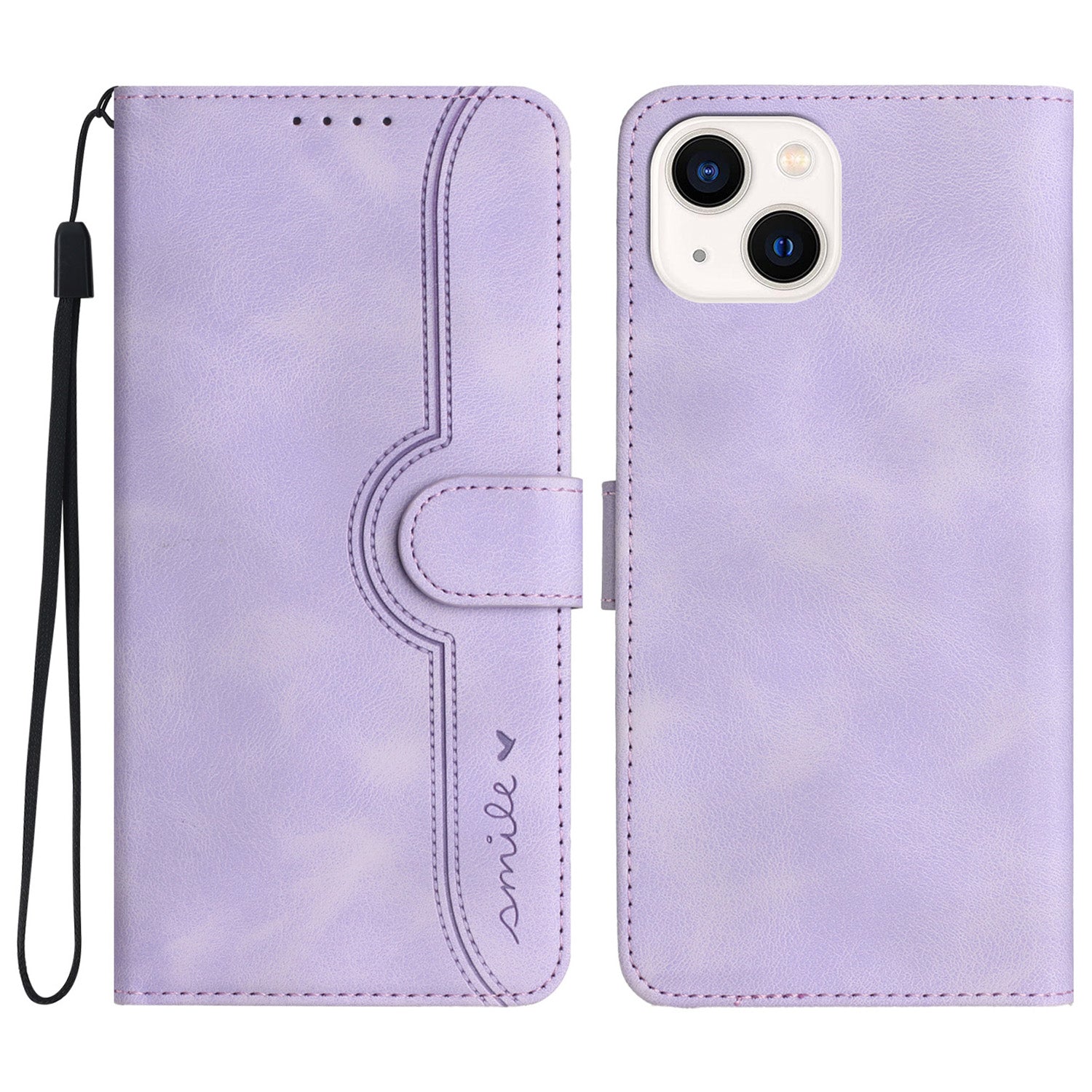 YX003 For iPhone 13 / 14 Cell Phone Case Imprinted Pattern PU Leather Stand Multifunction Wallet Flip Cover