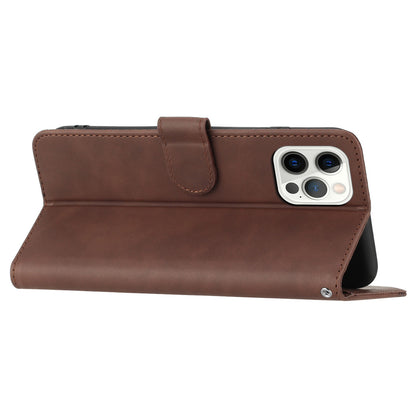 YX003 For iPhone 13 Pro 6.1 inch Stand Phone Case Imprinted Wallet Anti-Scratch PU Leather Smartphone Cover