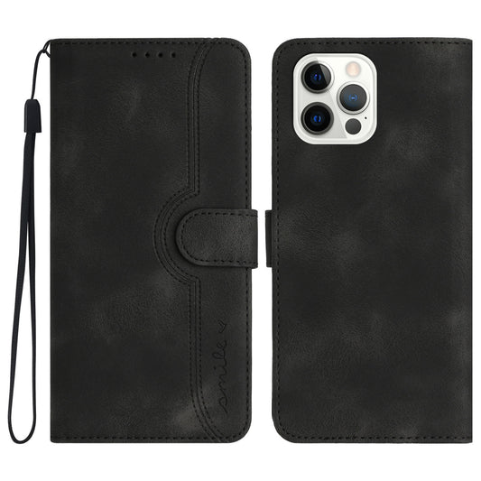 YX003 For iPhone 14 Pro Imprinted Leather Phone Cover Anti-drop Wallet Stand Case