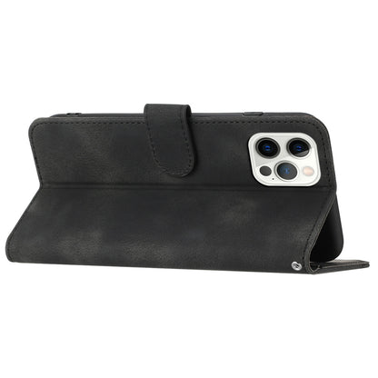 YX003 For iPhone 14 Pro Imprinted Leather Phone Cover Anti-drop Wallet Stand Case