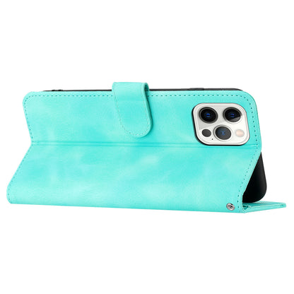 YX003 For iPhone 14 Pro Imprinted Leather Phone Cover Anti-drop Wallet Stand Case