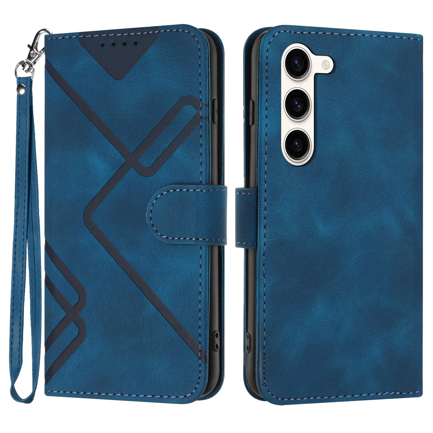 YX0040 For Samsung Galaxy S23+ Imprinted Leather Case Mobile Phone Stand Wallet Cover