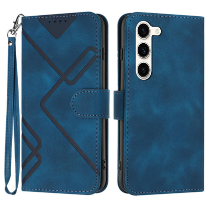 YX0040 For Samsung Galaxy S23+ Imprinted Leather Case Mobile Phone Stand Wallet Cover