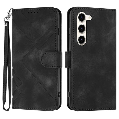 YX0040 For Samsung Galaxy S23+ Imprinted Leather Case Mobile Phone Stand Wallet Cover