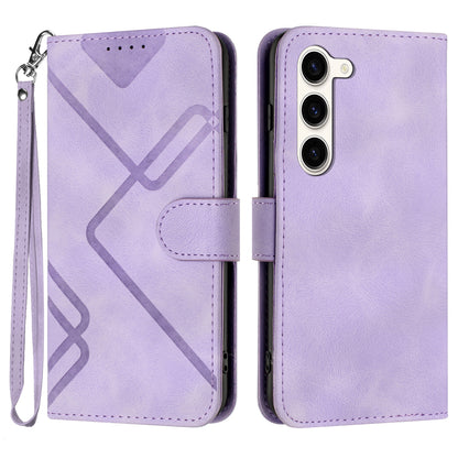 YX0040 For Samsung Galaxy S23+ Imprinted Leather Case Mobile Phone Stand Wallet Cover