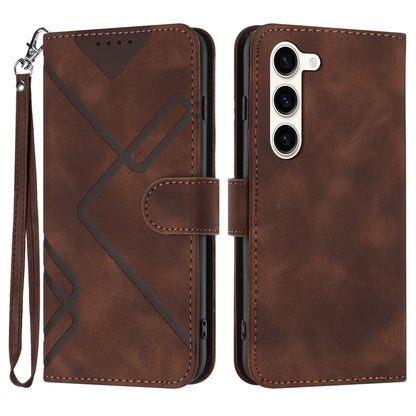 YX0040 For Samsung Galaxy S23+ Imprinted Leather Case Mobile Phone Stand Wallet Cover