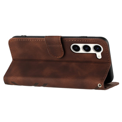 YX0040 For Samsung Galaxy S23+ Imprinted Leather Case Mobile Phone Stand Wallet Cover