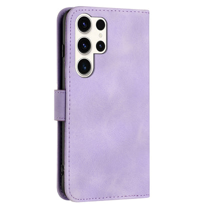 YX0040 For Samsung Galaxy S23 Ultra Phone Case Leather Wallet Stand Imprinted Cover
