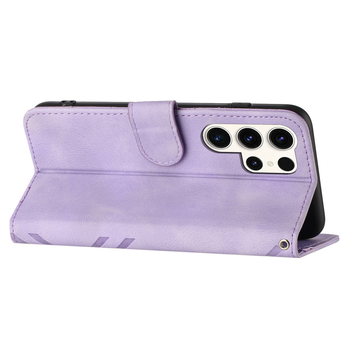 YX0040 For Samsung Galaxy S23 Ultra Phone Case Leather Wallet Stand Imprinted Cover