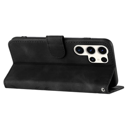 YX0040 For Samsung Galaxy S23 Ultra Phone Case Leather Wallet Stand Imprinted Cover