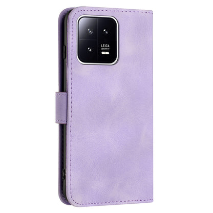YX0040 For Xiaomi 13 Imprinted Wallet Phone Case PU Leather Anti-drop Stand Cover