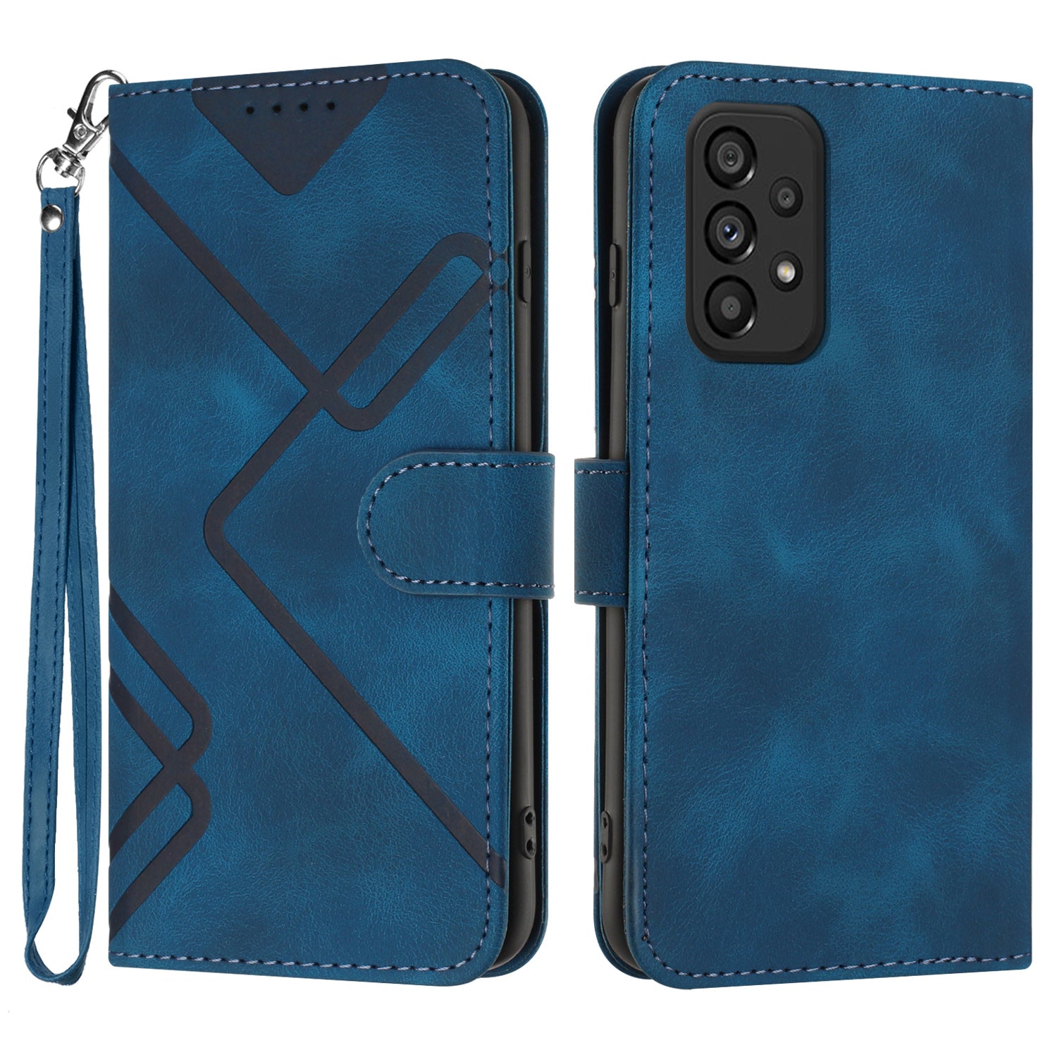 YX0040 For Samsung Galaxy A73 5G Anti-Dust PU Leather Cover Wallet Phone Stand Case with Imprinted Pattern