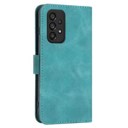 YX0040 For Samsung Galaxy A73 5G Anti-Dust PU Leather Cover Wallet Phone Stand Case with Imprinted Pattern