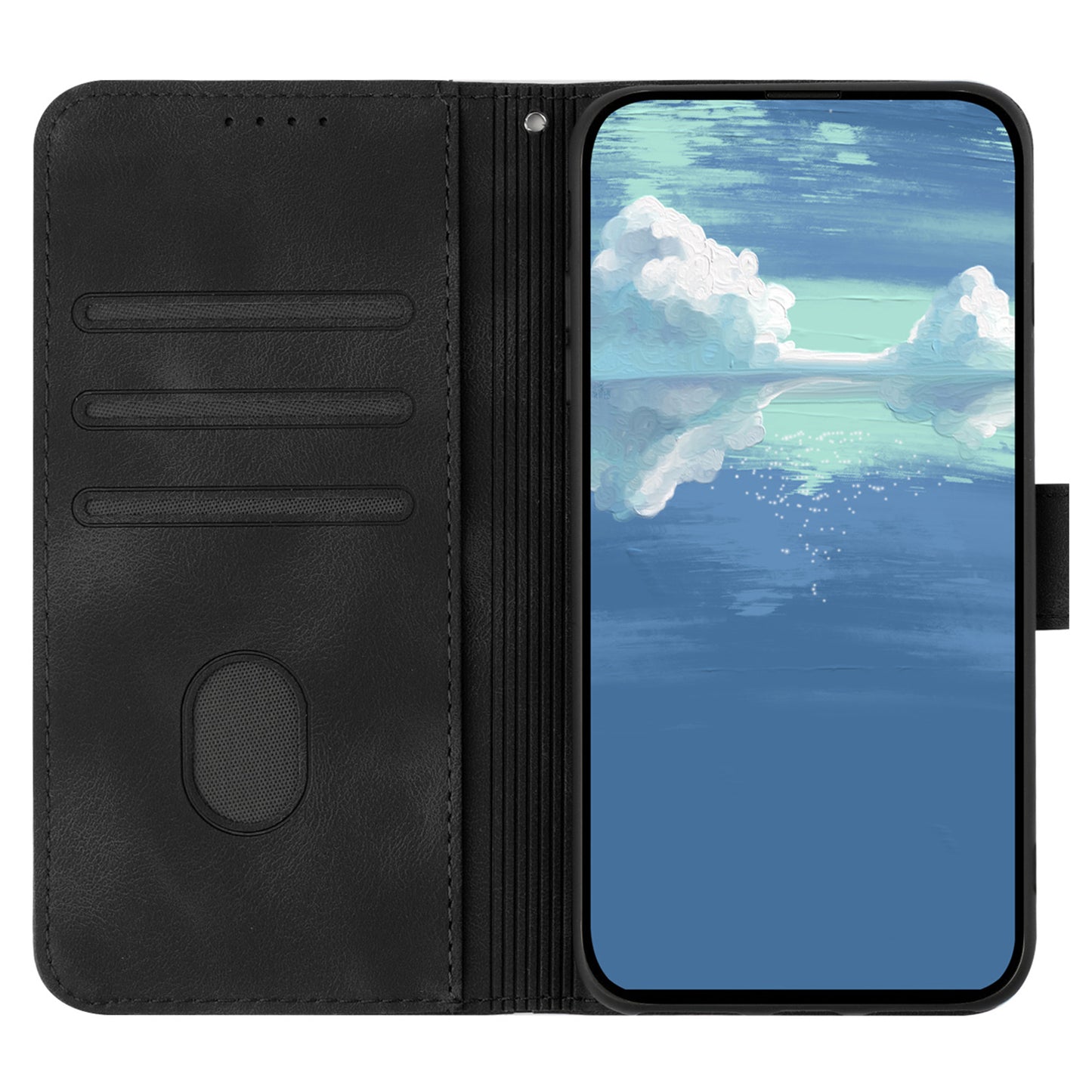 YX0040 For Samsung Galaxy A73 5G Anti-Dust PU Leather Cover Wallet Phone Stand Case with Imprinted Pattern